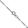 14K White Gold 22 inch 1mm Singapore with Spring Ring Clasp Chain - 2