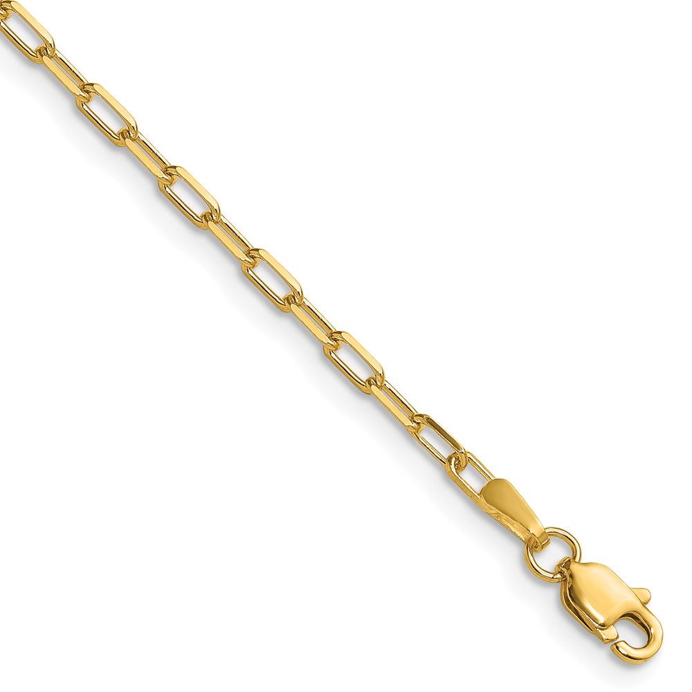 14k 2.1mm Solid Beveled Paperclip Chain - 0