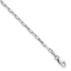 14k White Gold 2.1mm Solid Beveled Paperclip Chain - 0