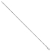14k White Gold 2.1mm Solid Beveled Paperclip Chain - 1