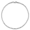 14k White Gold 2.1mm Solid Beveled Paperclip Chain - 4