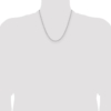14k White Gold 3.0mm Solid Beveled Paperclip Chain - 3