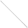 14k White Gold 3.0mm Solid Beveled Paperclip Chain - 1