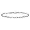 14k White Gold 3.0mm Solid Beveled Paperclip Chain - 3