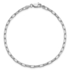 14k White Gold 3.0mm Solid Beveled Paperclip Chain - 4