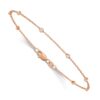 True Origin 14K Rose Gold 1/5 carat Lab Grown Diamond VS+ F+ Complete 9 Station 9 in Bracelet - 2