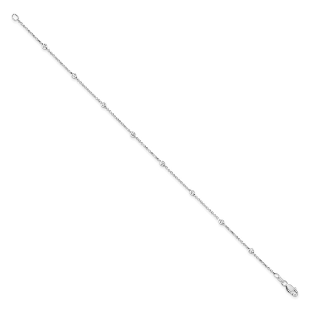 True Origin 14K White Gold 1/5 carat Lab Grown Diamond VS+ F+ Complete 9 Station 9 in Bracelet - 1 True Origin 14K White Gold 1/5 carat Lab Grown Diamond VS+ F+ Complete 9 Station 9 in Bracelet - 1