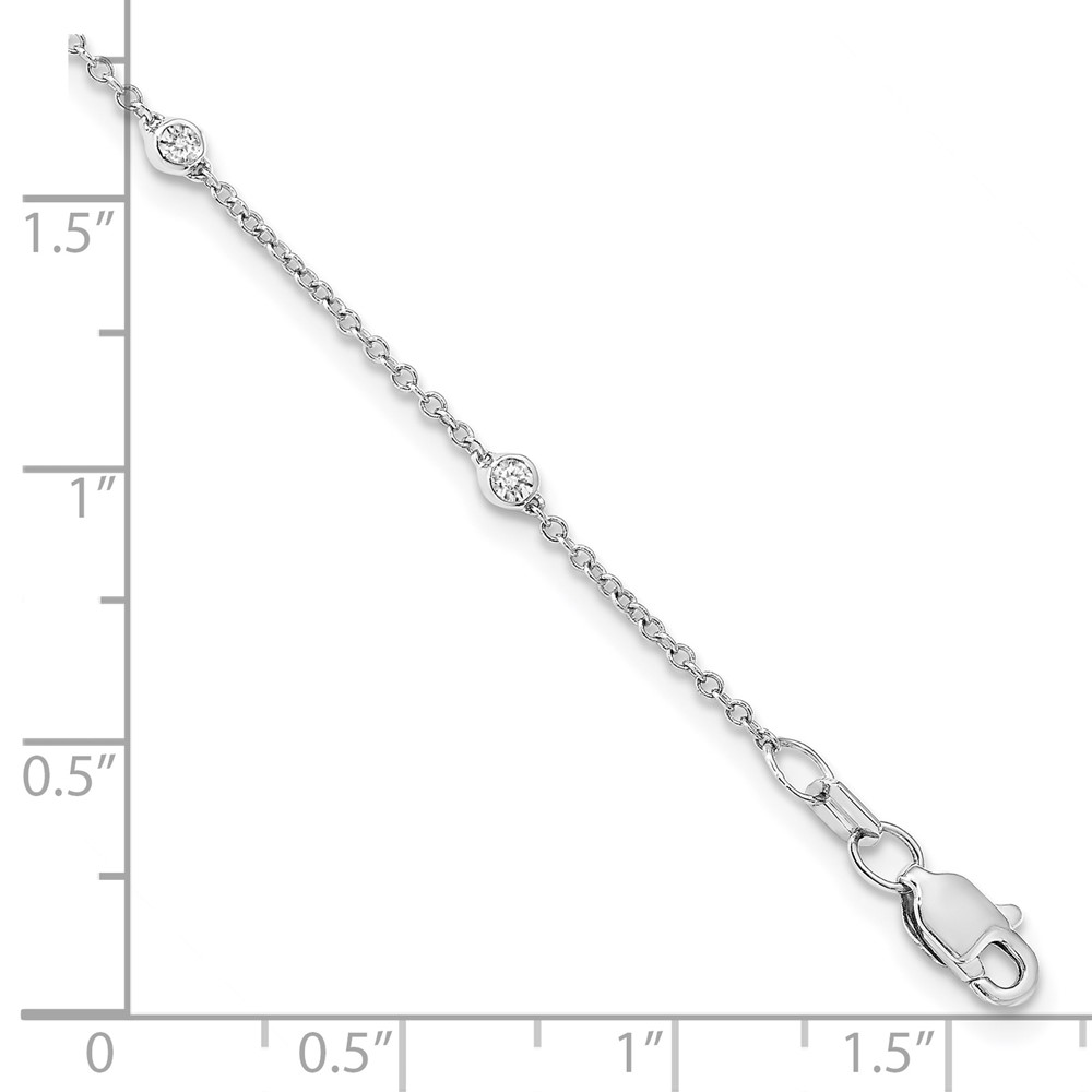 True Origin 14K White Gold 1/5 carat Lab Grown Diamond VS+ F+ Complete 9 Station 9 in Bracelet - 7 True Origin 14K White Gold 1/5 carat Lab Grown Diamond VS+ F+ Complete 9 Station 9 in Bracelet - 7