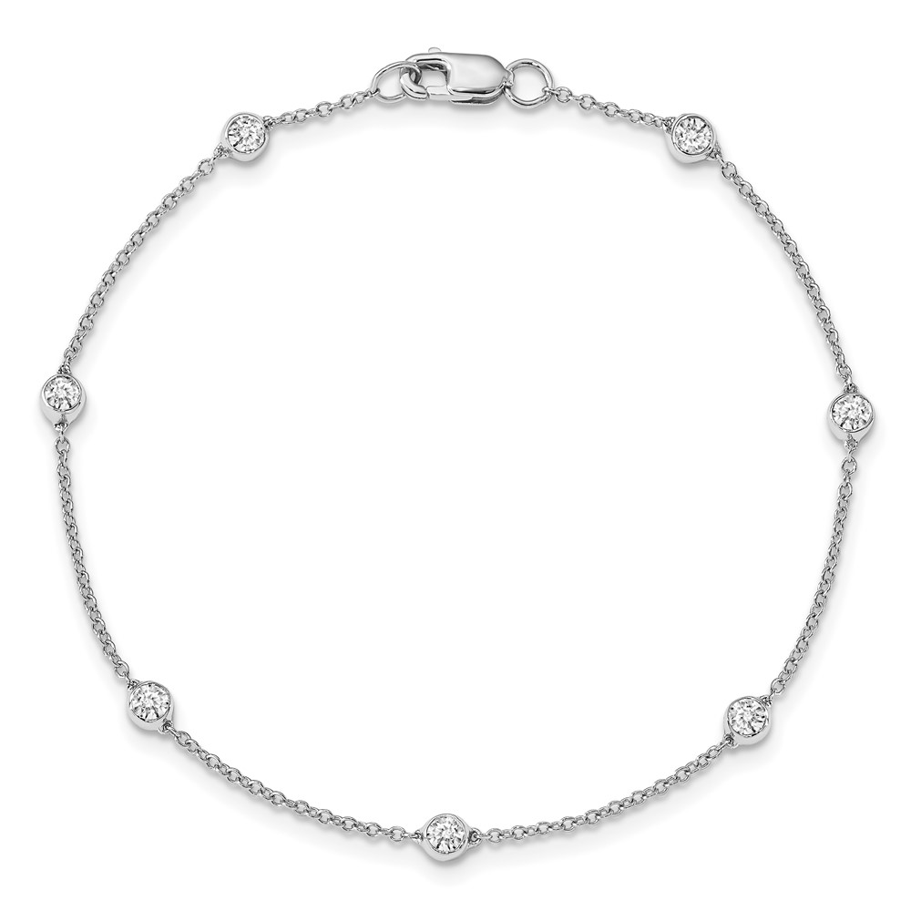 True Origin 14K White Gold 1/2 carat Lab Grown Diamond VS+ F+ Complete 8 Station 9 in Bracelet - 2 True Origin 14K White Gold 1/2 carat Lab Grown Diamond VS+ F+ Complete 8 Station 9 in Bracelet - 2