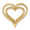 14k 1/2 carat Lab Grown Diamond VS/SI+ G+ Complete Double Heart Chain Slide Pendant - 2