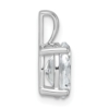 14k White Gold 2 carat Lab Grown Diamond VS+ F+ Oval Complete Four Prong Pendant - 1