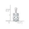 14k White Gold 2 carat Lab Grown Diamond VS+ F+ Oval Complete Four Prong Pendant - 3