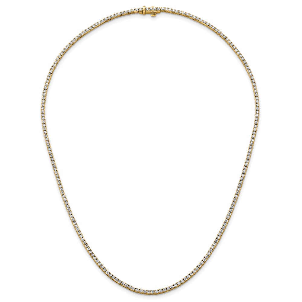 14k 4 1/2 carat Lab Grown Diamond VS/SI+ G+ Complete Round 18 inch Straight Tennis Necklace - 3 14k 4 1/2 carat Lab Grown Diamond VS/SI+ G+ Complete Round 18 inch Straight Tennis Necklace - 3
