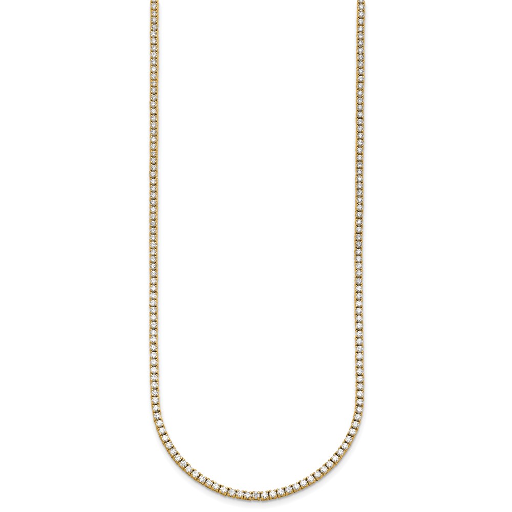 14k 4 1/2 carat Lab Grown Diamond VS/SI+ G+ Complete Round 18 inch Straight Tennis Necklace - 1 14k 4 1/2 carat Lab Grown Diamond VS/SI+ G+ Complete Round 18 inch Straight Tennis Necklace - 1