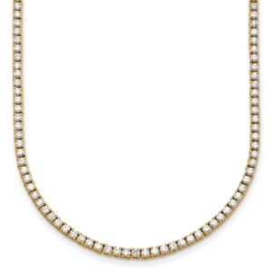 14k 4 1/2 carat Lab Grown Diamond VS/SI+ G+ Complete Round 18 inch Straight Tennis Necklace - 0