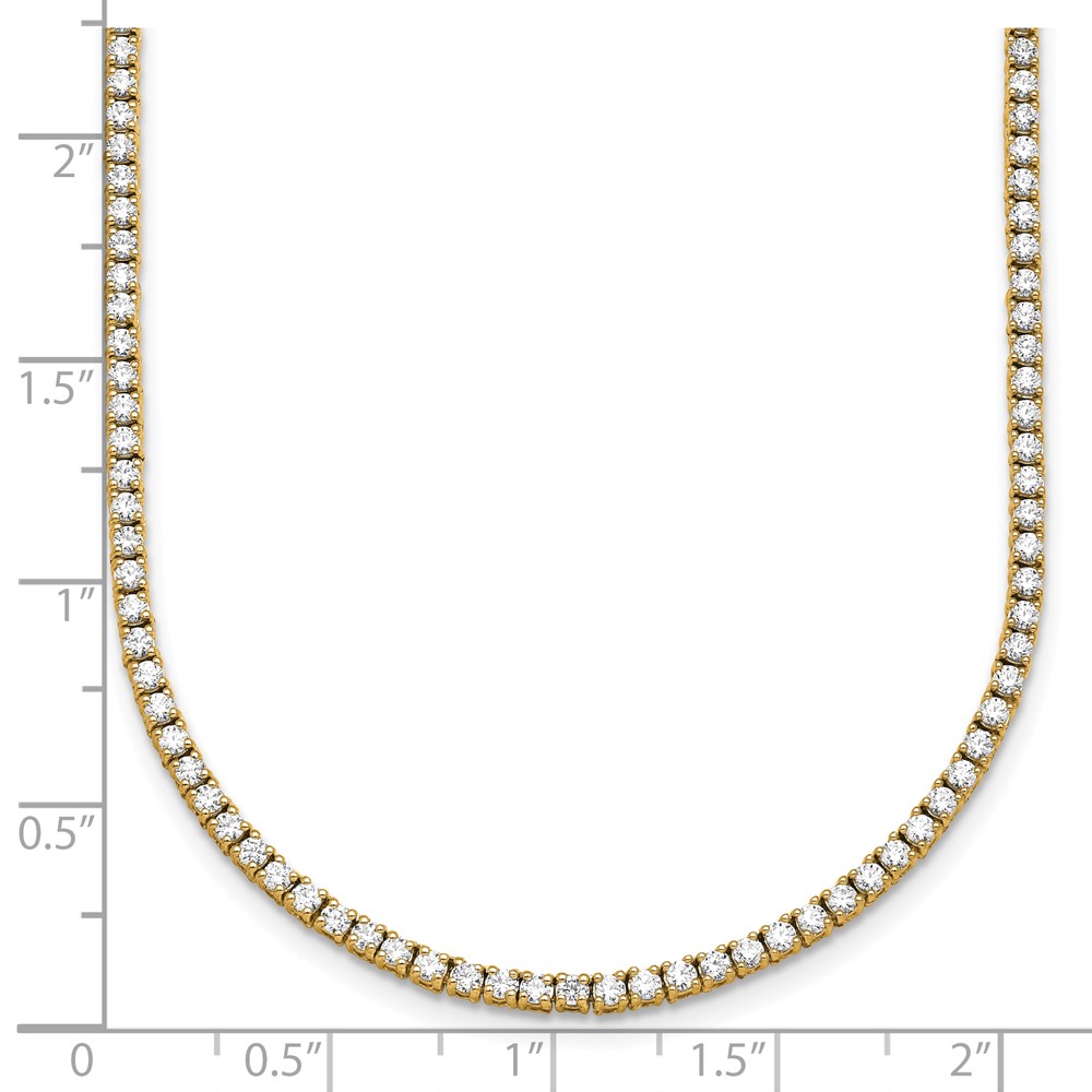 14k 4 1/2 carat Lab Grown Diamond VS/SI+ G+ Complete Round 18 inch Straight Tennis Necklace - 4 14k 4 1/2 carat Lab Grown Diamond VS/SI+ G+ Complete Round 18 inch Straight Tennis Necklace - 4