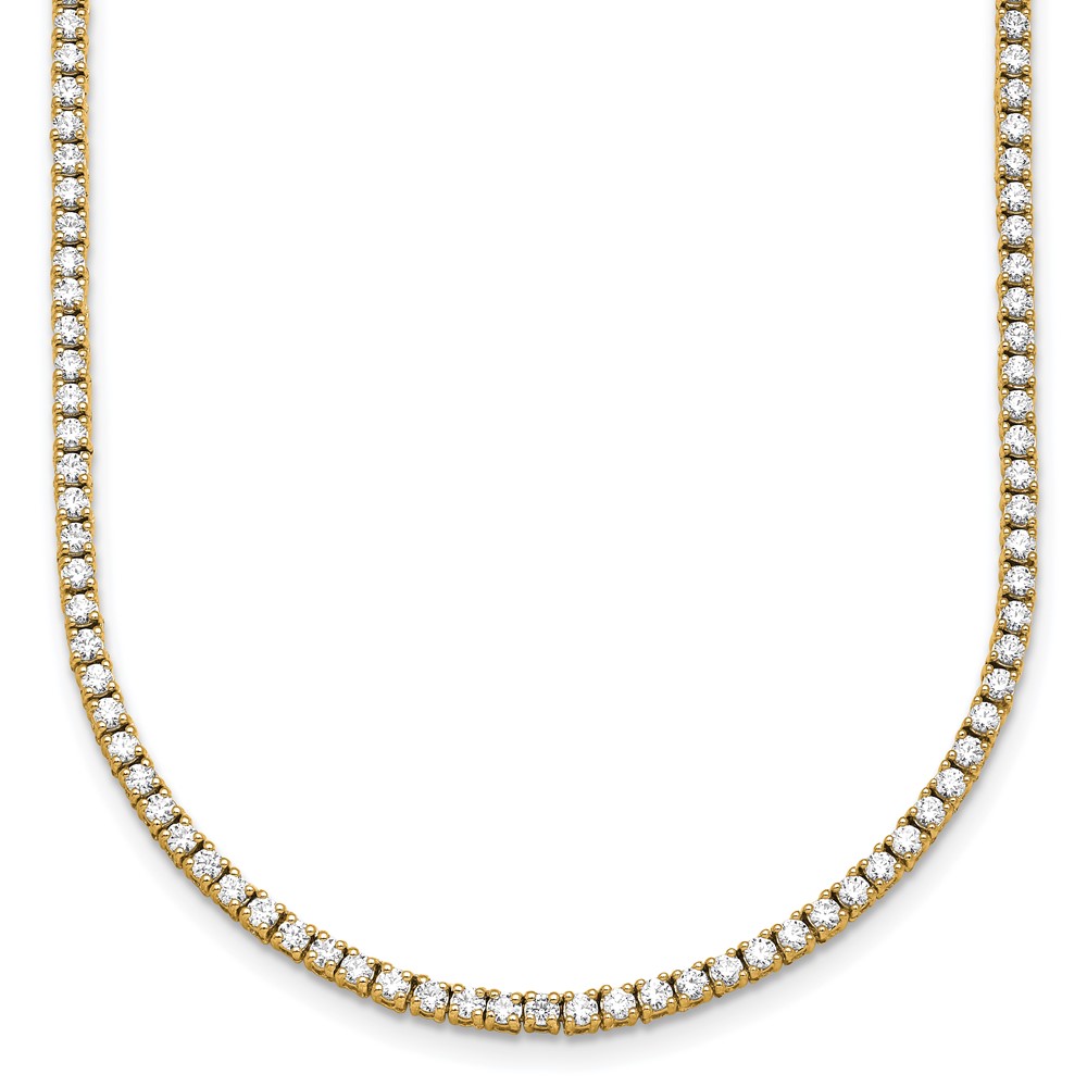 14k 4 1/2 carat Lab Grown Diamond VS/SI+ G+ Complete Round 18 inch Straight Tennis Necklace - 0 14k 4 1/2 carat Lab Grown Diamond VS/SI+ G+ Complete Round 18 inch Straight Tennis Necklace - 0