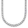 14k White Gold 18 7/8 carat Lab Grown Diamond VS+ F+ Complete Round 18 inch Graduated Tennis Necklace - 0