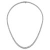 14k White Gold 18 7/8 carat Lab Grown Diamond VS+ F+ Complete Round 18 inch Graduated Tennis Necklace - 3