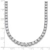 14k White Gold 18 7/8 carat Lab Grown Diamond VS+ F+ Complete Round 18 inch Graduated Tennis Necklace - 4