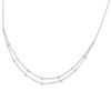 14k White Gold Complete 1/2 carat Diamond Multi-Station Double Strand 18 inch Necklace - 1