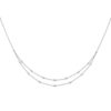 14k White Gold Complete 1/2 carat Diamond Multi-Station Double Strand 18 inch Necklace - 2