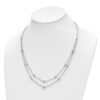 14k White Gold Complete 1/2 carat Diamond Multi-Station Double Strand 18 inch Necklace - 3