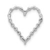 14k White Gold 1/5 carat Lab Grown Diamond VS/SI+ G+ Complete Heart Chain Slide Pendant - 2 14k White Gold 1/5 carat Lab Grown Diamond VS/SI+ G+ Complete Heart Chain Slide Pendant - 2