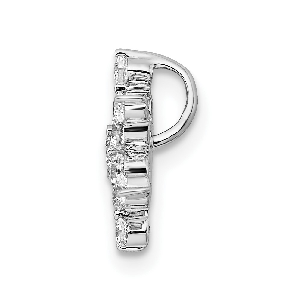 14k White Gold 1/2 carat Lab Grown Diamond VS/SI+ G+ Complete Star Chain Slide Pendant - 1
