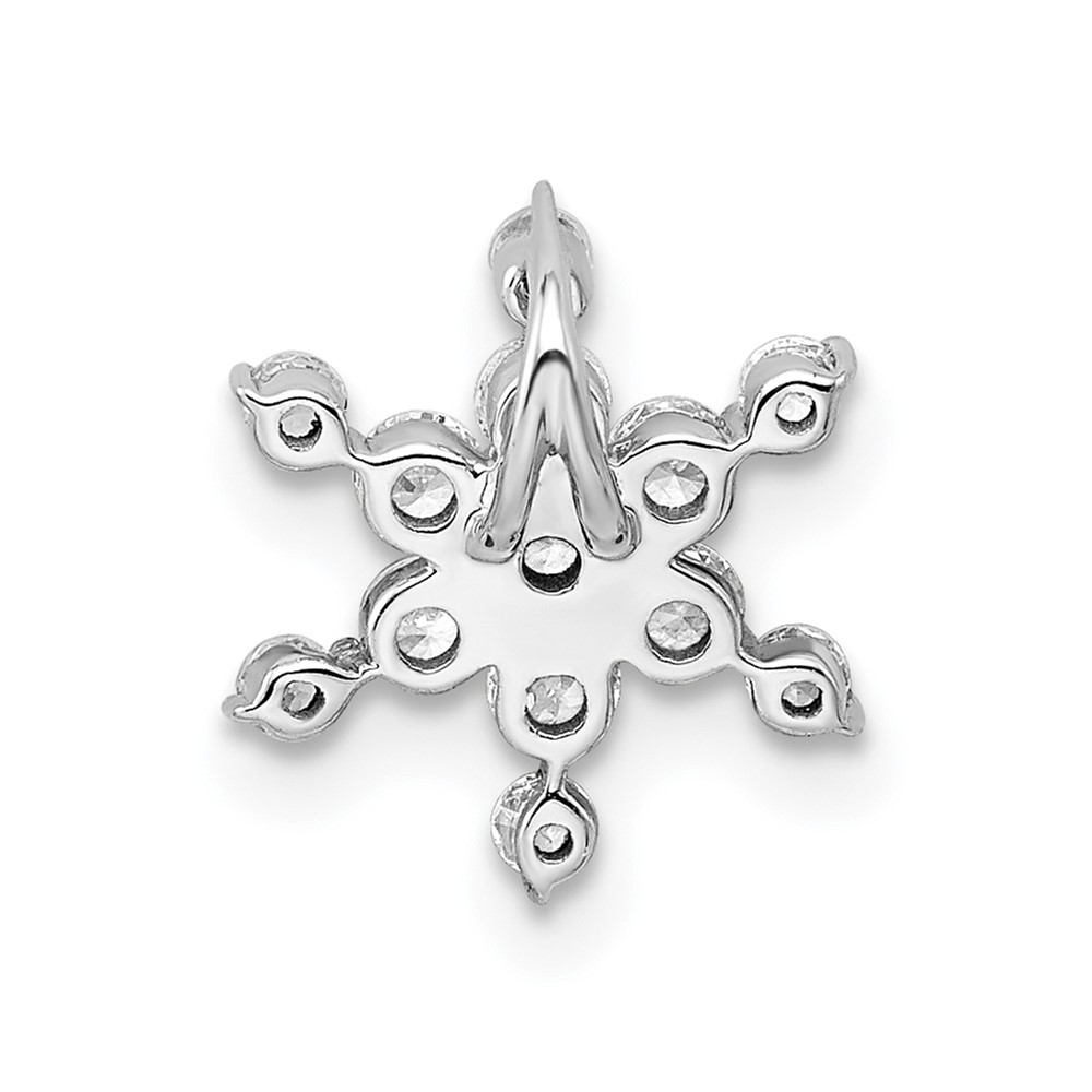 14k White Gold 1/2 carat Lab Grown Diamond VS/SI+ G+ Complete Star Chain Slide Pendant - 2