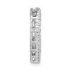 14k White Gold 1/2 carat Lab Grown Diamond VS/SI+ G+ Complete Heart Chain Slide Pendant - 1