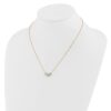 14k 1 1/2 carat Lab Grown Diamond VS/SI+ G+ Round Complete 18 inch Three Stone Necklace - 2