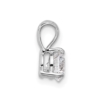 14k White Gold 1 carat Lab Grown Diamond VS/SI+ G+ Three Prong Complete Solitaire Pendant - 1