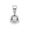 14k White Gold 1 carat Lab Grown Diamond VS/SI+ G+ Three Prong Complete Solitaire Pendant - 2