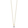 14k 1 carat Lab Grown Diamond VS/SI+ G+ Three Prong 18 inch Complete Solitaire Pendant Necklace - 1