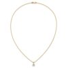 14k 1 carat Lab Grown Diamond VS/SI+ G+ Three Prong 18 inch Complete Solitaire Pendant Necklace - 3