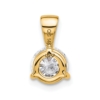14k 1 carat Lab Grown Diamond VS/SI+ G+ Three Prong Complete Solitaire Pendant - 2