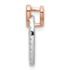 14k Two Tone Rose and White Gold 1/4 carat Lab Grown Diamond VS/SI+ G+ Complete Double Heart Chain Slide Pendant - 1