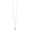 10k 1/10 carat Lab Grown Diamond VS/SI+ G+ and Created Emerald Complete 18 inch Pendant Necklace - 1 10k 1/10 carat Lab Grown Diamond VS/SI+ G+ and Created Emerald Complete 18 inch Pendant Necklace - 1