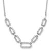 14k White Gold 1 carat Lab Grown Diamond VS/SI+ G+ 18 inch Fashion Link Necklace - 0