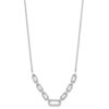 14k White Gold 1 carat Lab Grown Diamond VS/SI+ G+ 18 inch Fashion Link Necklace - 1