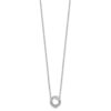 14k White Gold 1/4 carat Diamond Fancy Swirl Circle 18 inch Necklace - 1