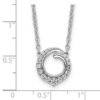 14k White Gold 1/4 carat Diamond Fancy Swirl Circle 18 inch Necklace - 2