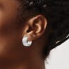 Sterling Silver RH-plated Radiant Essence Hoop Earrings - 2