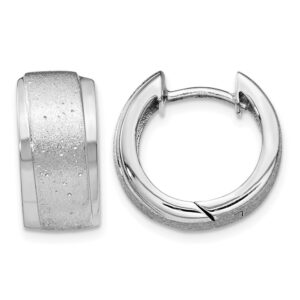 Sterling Silver RH-plated Radiant Essence Hoop Earrings - 0