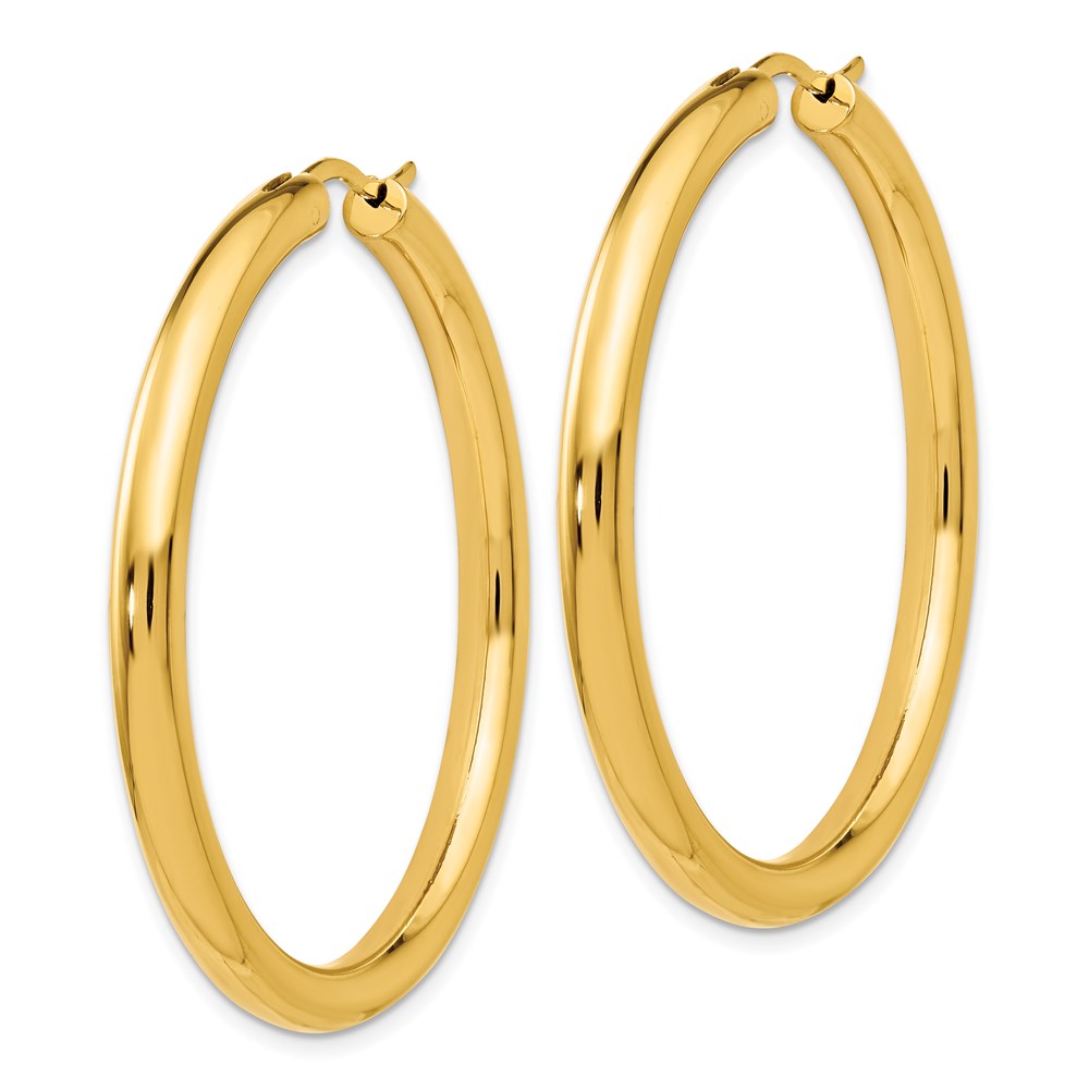 Sterling Silver Gold-plated 3.5mm Tube Earrings - 1