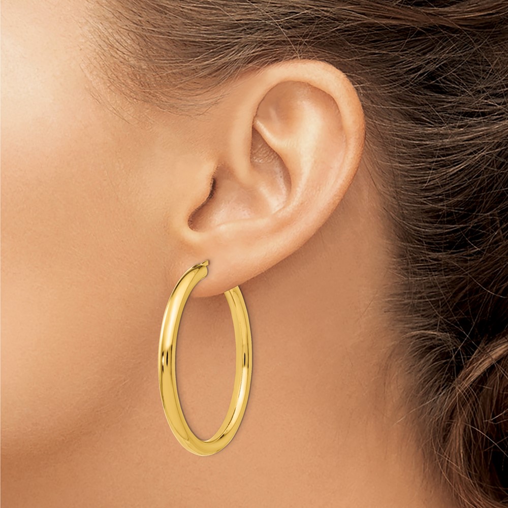 Sterling Silver Gold-plated 3.5mm Tube Earrings - 2