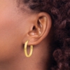 Sterling Silver Gold-plated Polished Oval Hoop Earrings - 2
