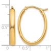 Sterling Silver Gold-plated Polished Oval Hoop Earrings - 3