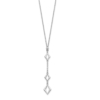 Sterling Silver Rhodium-plated Adj. w/ 1.5in ext. Necklace - 1